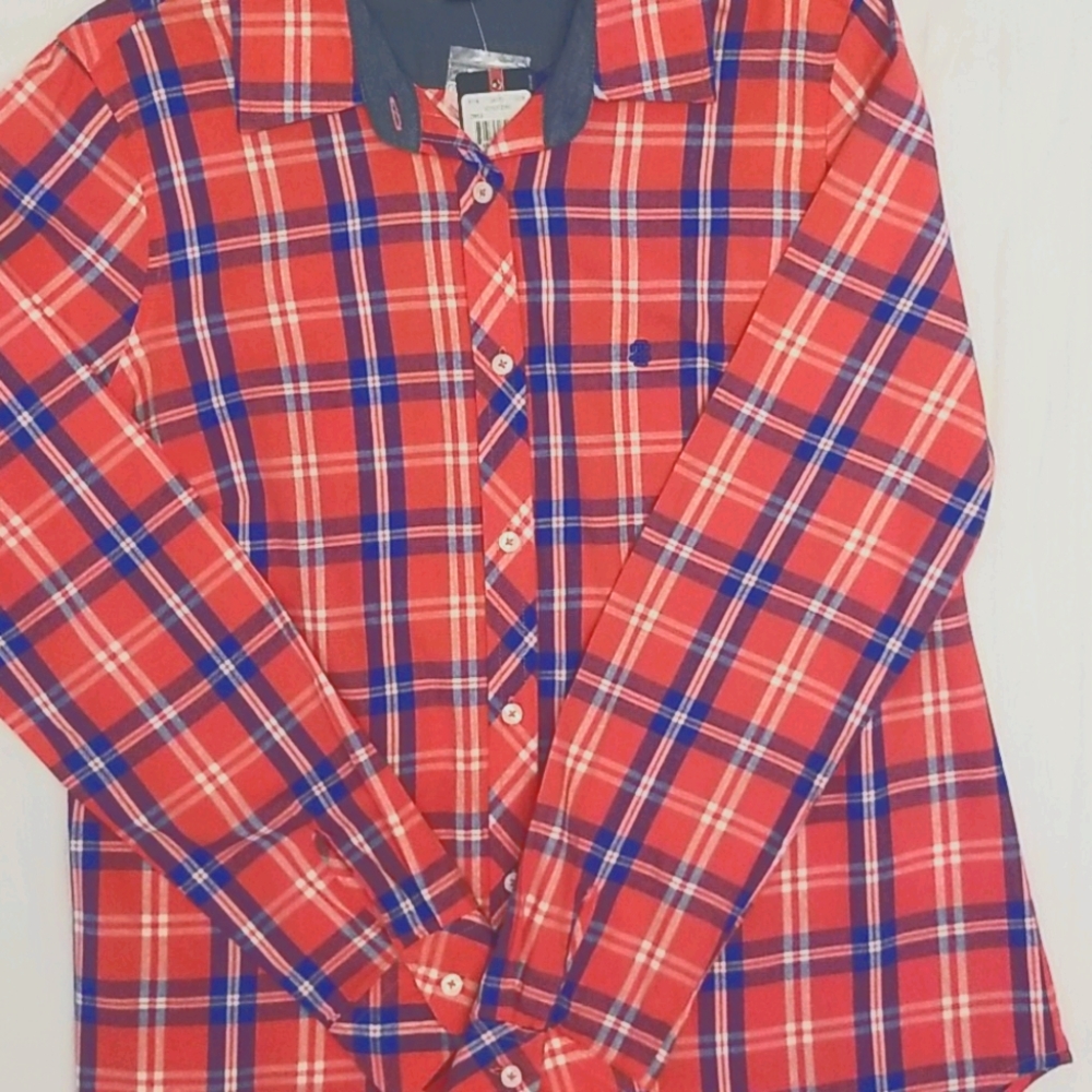 NWT Izod womens flannel shirt size S - Picture 1 of 9